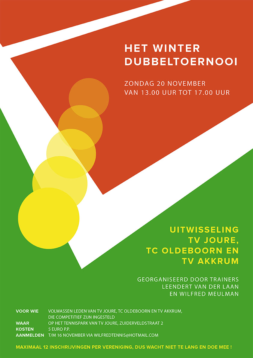 winterdubbeltoernooi 20 november in Joure