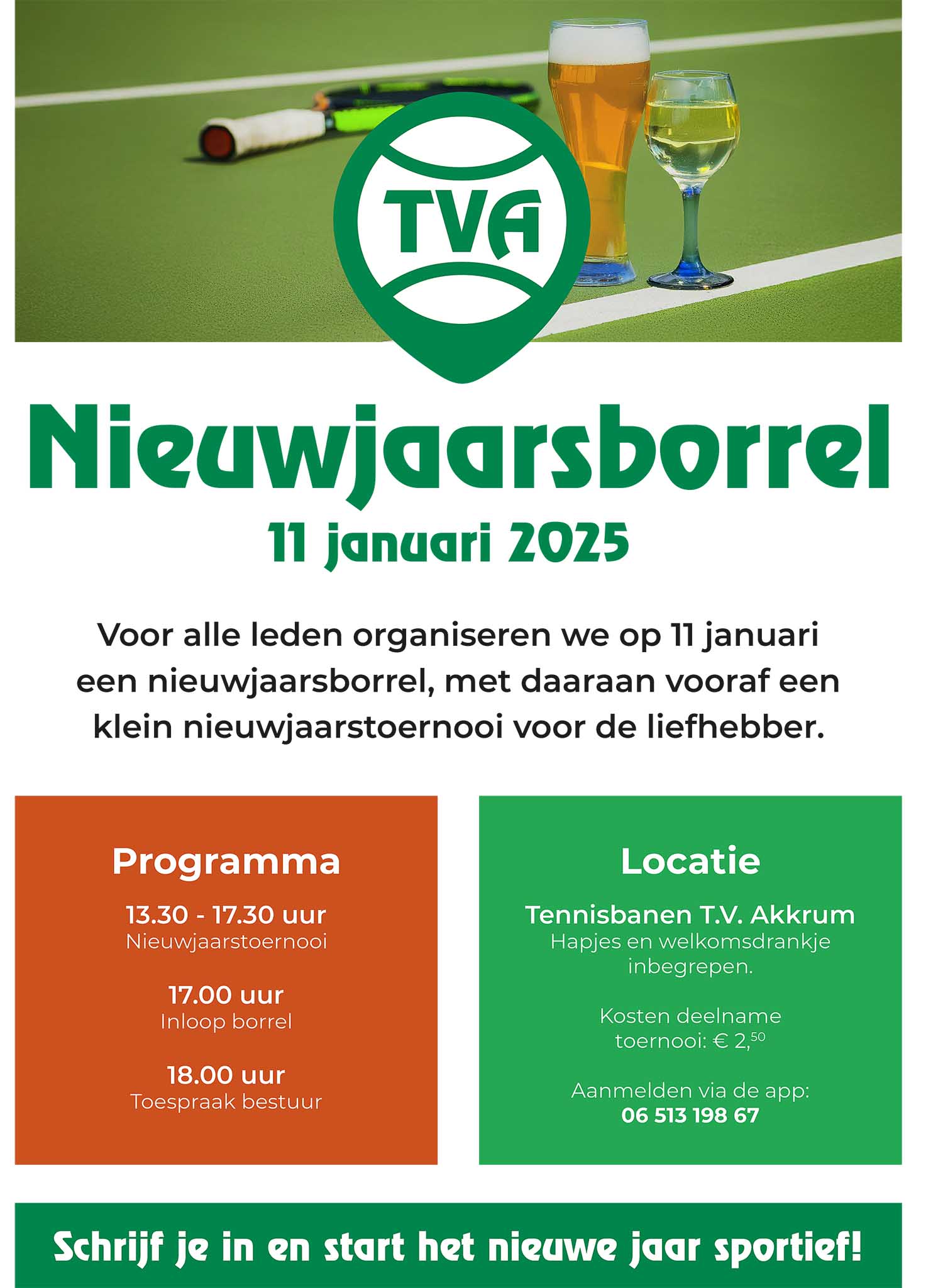 TV Akkrum Nieuwjaarsborrel Poster A3 1